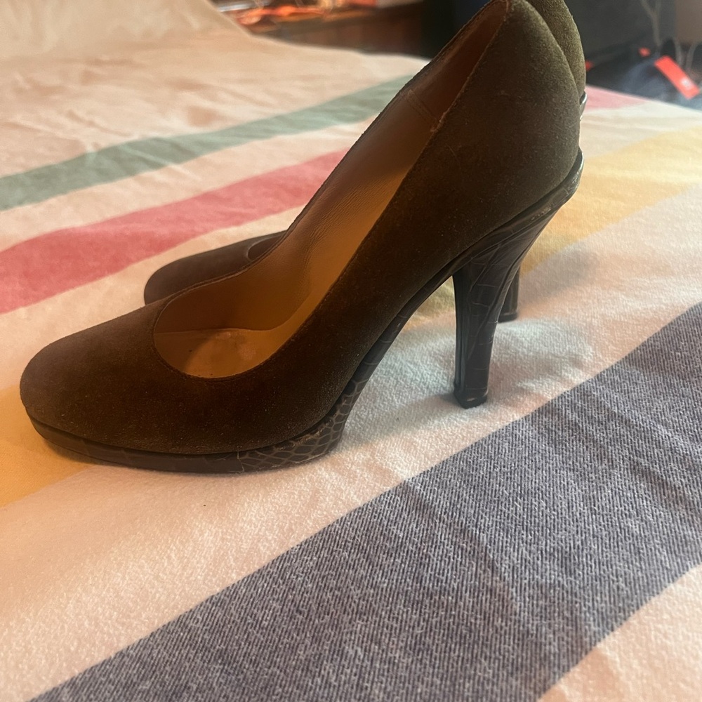 Michael Kors Dark Green Suede High Heels